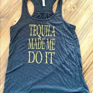 “Tequila Made Me Do It” athletic tank